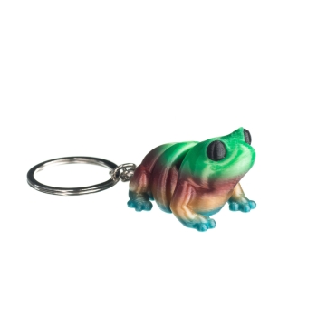 Żaba tęczowa intensywna - brelok do kluczy